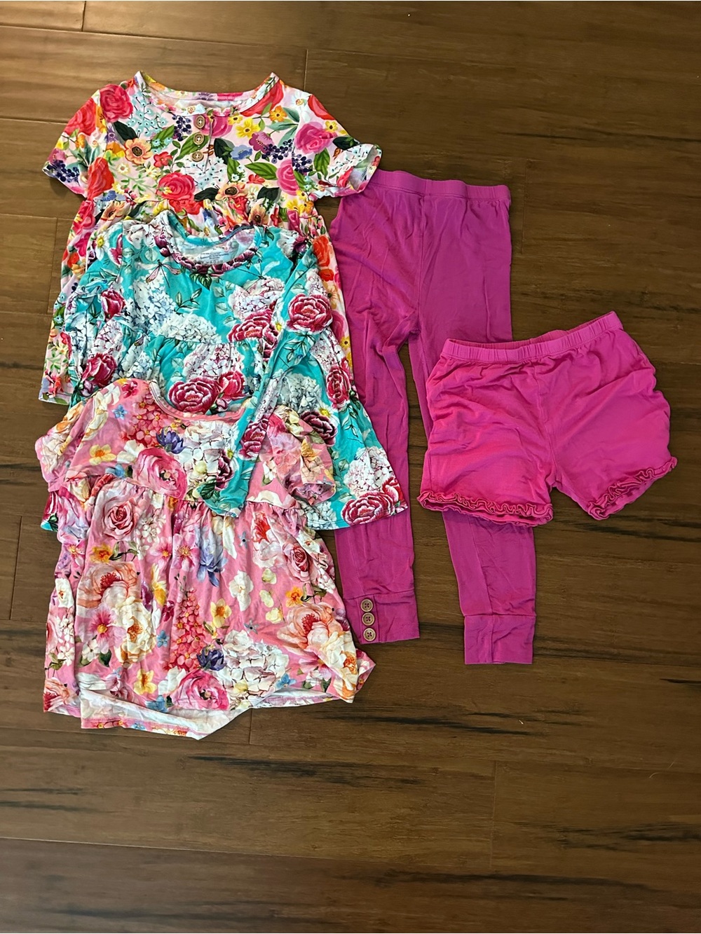 Posh Peanut girls play wear mix and match bamboo 3 tops & 2 bottoms set 8Y - Picture 2 of 4